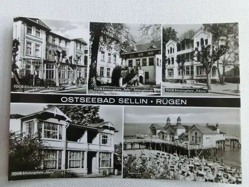 Alte AK Ostseebad Sellin Rügen Mehrbildkarte [aT751]