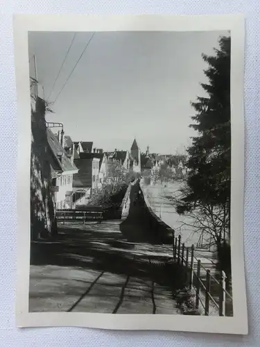 Originalfoto Foto Marburg 13 x 18 cm Ulm Stadtmauer Donau [aT758]