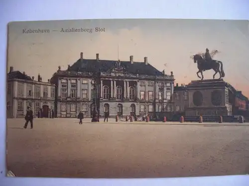 Alte AK Kopenhagen Kobenhavn Amalienborg Slot  1914 [A1271]