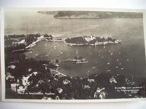 Alte AK Parti av Saltsjöbaden Flyfoto Fliegeraufnahme [A1275]