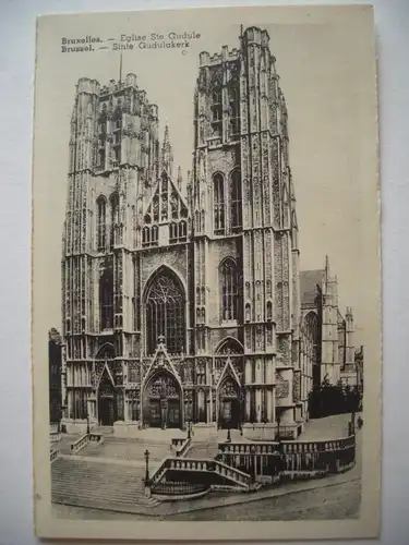 Alte AK Brüssel Bruxelles Eglise Ste. Gudule [A1288]