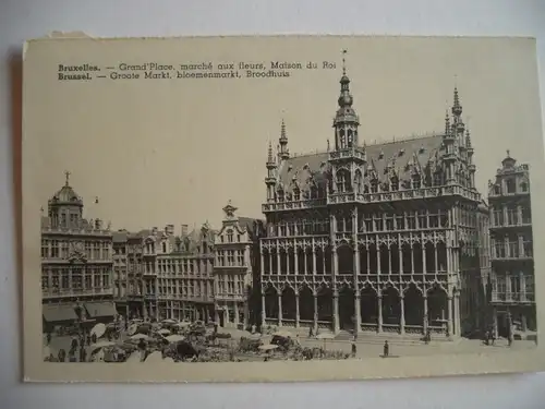 Alte AK Brüssel Bruxelles Grand Place Marche aux fleurs [A1289]