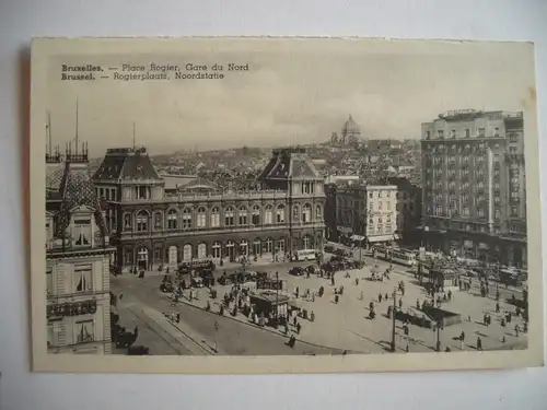 Alte AK Brüssel Bruxelles Place Rogier Gare du Nord [A1290]