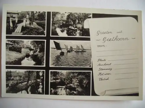 Alte AK Groeten uit Giethoorn Mehrbildkarte [A1298]
