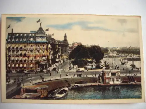 Alte AK Amsterdam Damrak met Victoria Hotel [A1301]