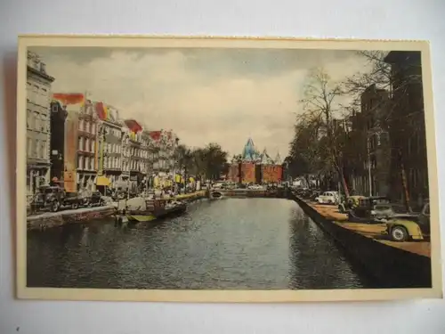 Alte AK Amsterdam Kloveniersburgwal met Waag [A1303]