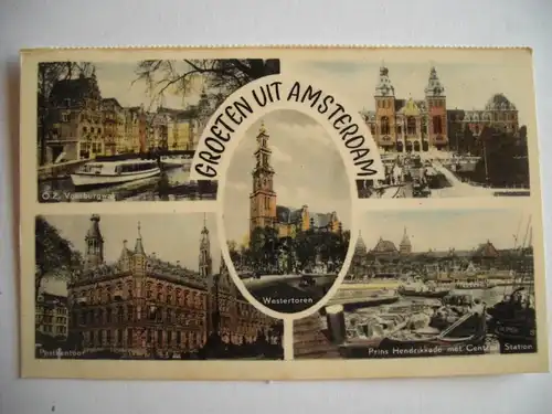 Alte AK Groeten uit Amsterdam Mehrbildkarte [A1304]