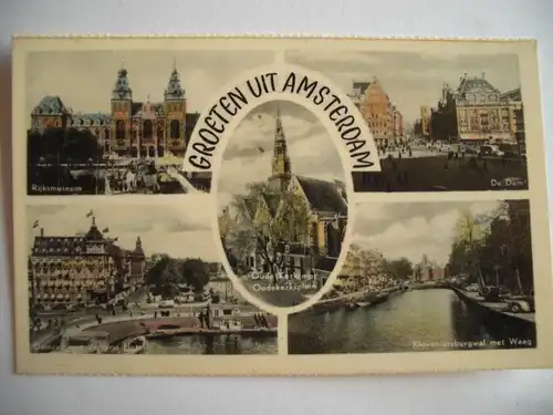 Alte AK Groeten uit Amsterdam Mehrbildkarte  [A1307]