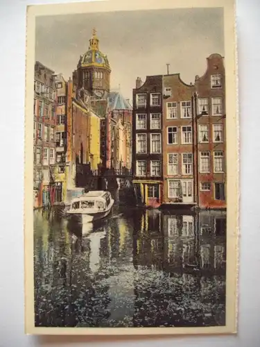 Alte AK Amsterdam t Kolkje met St. Nicolaaskerk [A1309]