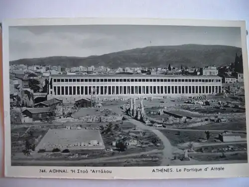 Alte AK Athen Die Säulenhalle von Attalos [A1333]