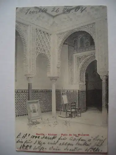 Alte AK Sevilla Alcazar Patio de las Munecas [B435]