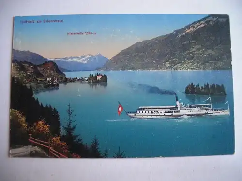 Alte AK Iseltwald am Brienzersee Schiffe Schifffahrt [B333]