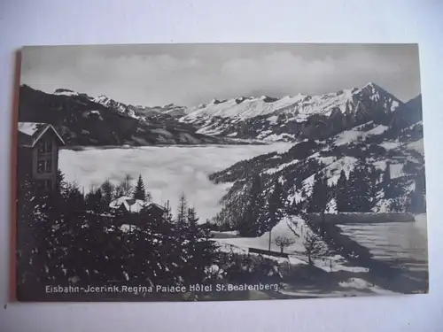 Alte AK Eisbahn Icerink Regina Palace Hotel St. Beatenberg [B337]