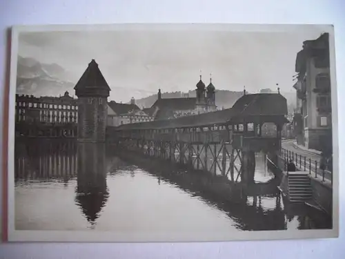 Alte AK Luzern Kapellbrücke Brücke [B341]