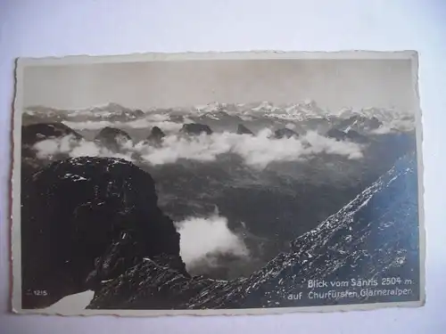 Alte AK Blick vom Säntis auf Churfürsten Glarneralpen [B343]