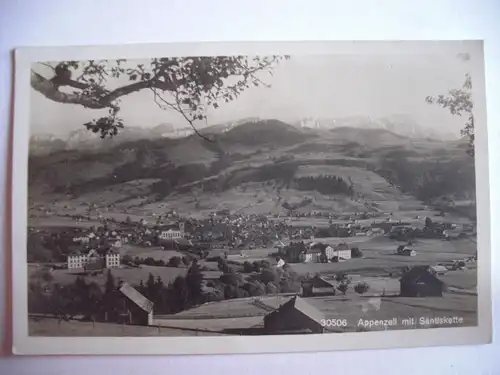 Alte AK Appenzell mit Säntiskette [B346]