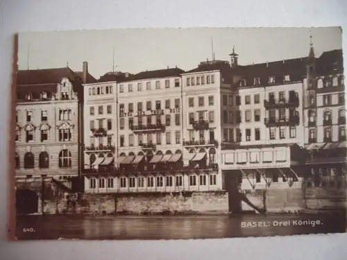 Alte AK Basel Hotel Drei Könige Des Trois Rois [B348]