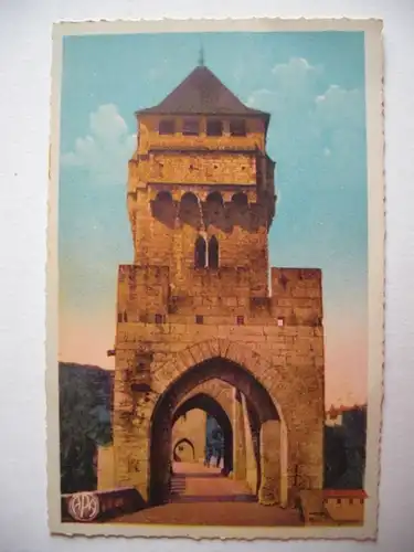Alte AK Cahors Entree du Pont Valentre [B437]
