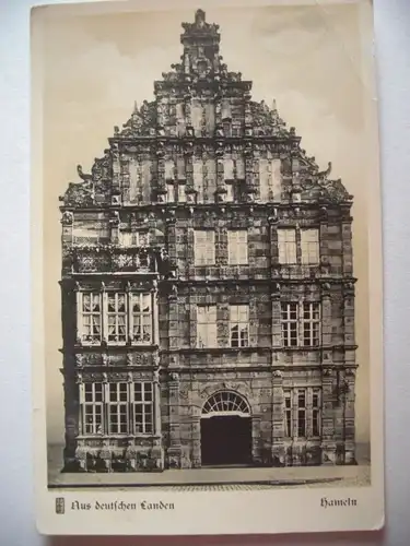 Alte AK Hameln Rattenfängerhaus (Ecke geknickt) [aB3]