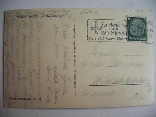 Alte AK Hameln Rattenfängerhaus (Ecke geknickt) [aB3]