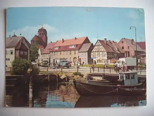 Alte AK Wolgast Am Hafen (Ecke geknickt) [aB10]