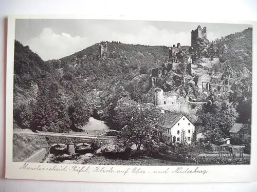 Alte AK Manderscheid Eifel Ober- und Niederburg [aB25]
