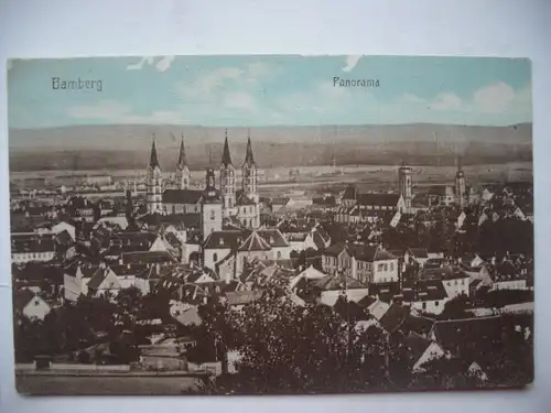 Alte AK Bamberg Panorama (l. beschädigt) [aB76]