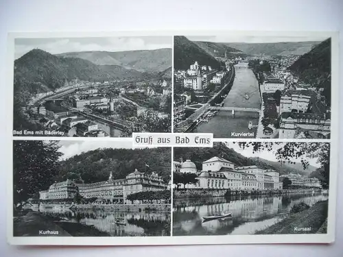 Alte AK Bad Ems Mehrbildkarte [aB98]