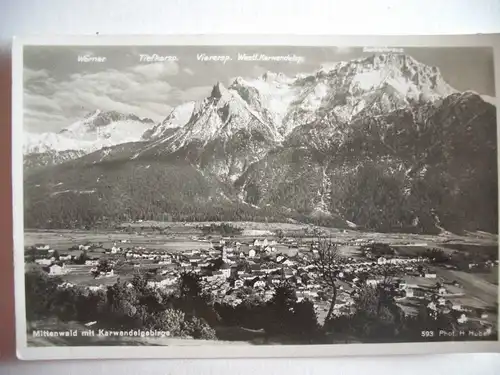 Alte AK Mittenwald mit Karwendelgebirge [aB115]