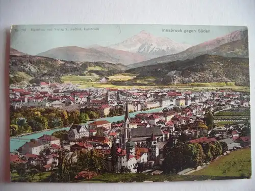 Alte AK Innsbruck gegen Süden 1910 [aB120]