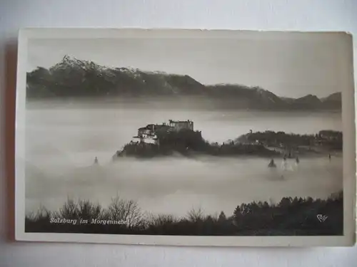 Alte AK Salzburg im Morgennebel [aB122]