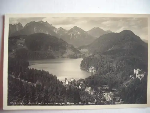 Alte AK Hohenschwangau Alpsee Tiroler Berge [aB136]