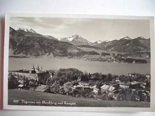 Alte AK Tegernsee mit Hirschberg und Kampen [aB137]