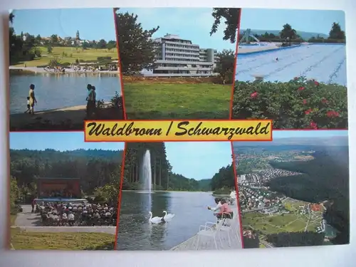 Alte AK Waldbronn Schwarzwald Mehrbildkarte [aB155]