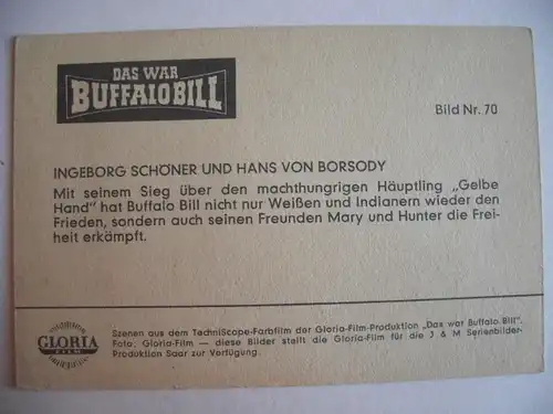 Alte AK Das war Buffalo Bill Gloria Film Nr. 70 [aB163]