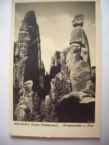 Alte AK Adersbacher Felsen Sudetengau Sudeten [aB196]