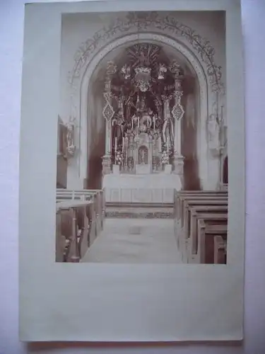 Alte AK Fotokarte unbekannte Kirche Altar [aB224]