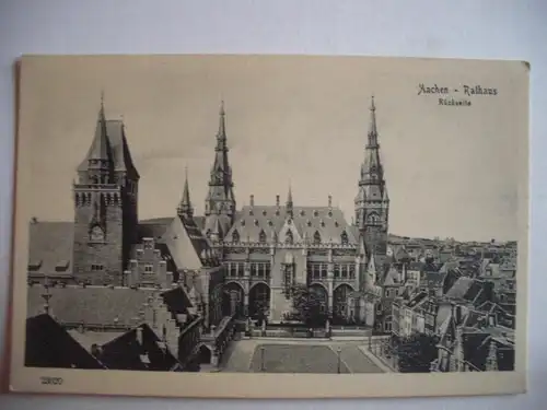 Alte AK Aachen Rathaus Rückseite [R117]