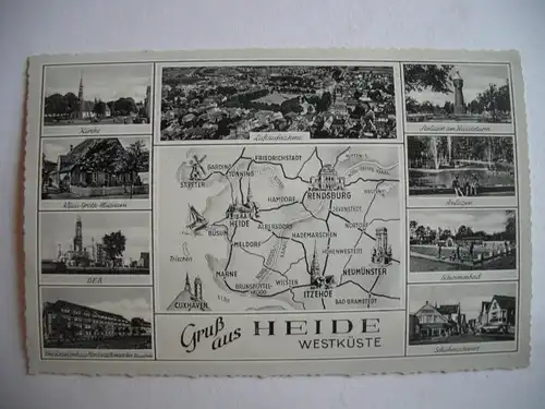 Alte AK Heide Westküste Mehrbildkarte [R126]