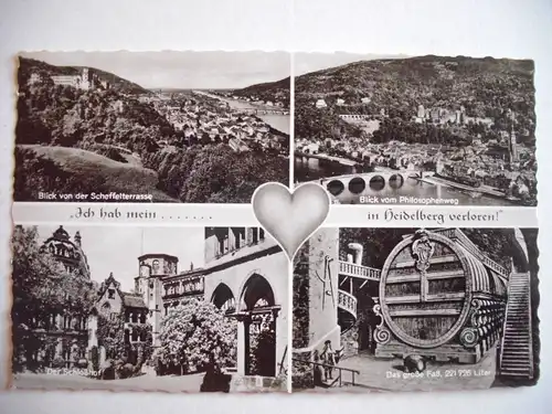 Alte AK Heidelberg Mehrbildkarte [R175]
