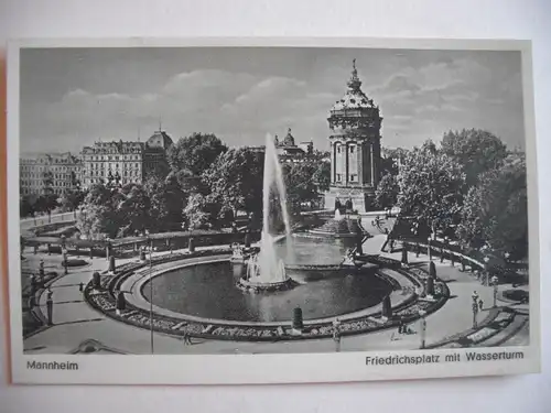 Alte AK Mannheim Friedrichsplatz Wasserturm [R176]