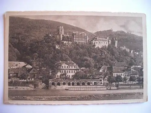 Alte AK Heidelberg Schloß v. d. Hirschgasse [R200]