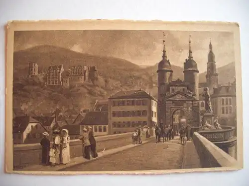 Alte AK Heidelberg Alte Neckarbrücke [R201]