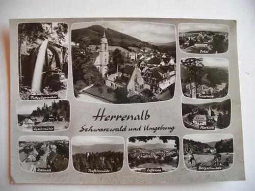Alte AK Herrenalb Schwarzwald Mehrbildkarte [R218]