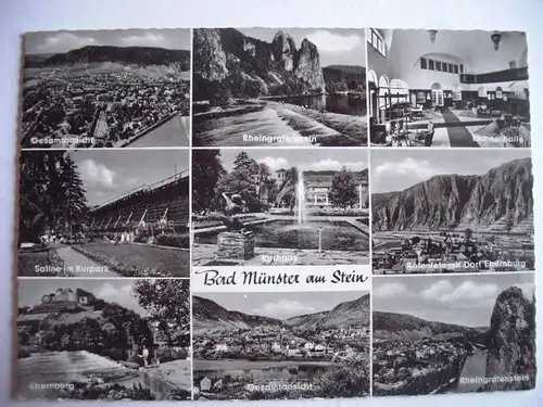 Alte AK Bad Münster am Stein Mehrbildkarte [R240]