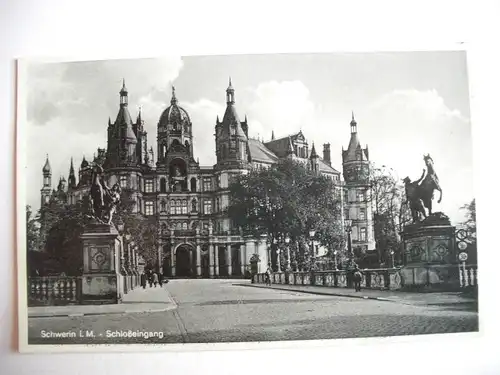 Alte AK Schwerin Schloßeingang [R344]