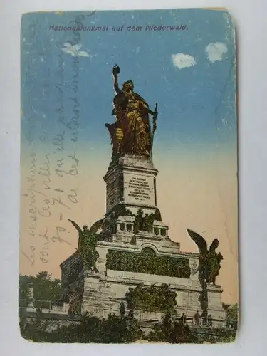Alte AK Rüdesheim Nationaldenkmal um 1920 [aS9]