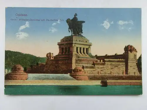 Alte AK Coblenz Koblenz Kaiser Wilhelm Denkmal um 1920 [aS13]