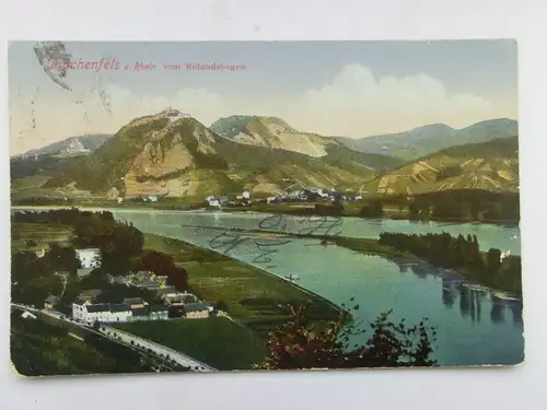 Alte AK Drachenfels vom Rolandsbogen 1920 [aS23]