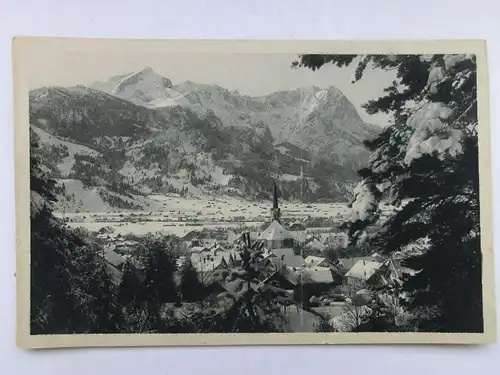 Alte AK Garmisch Partenkirchen Alpspitze Zugspitze Waxenstein [aS42]